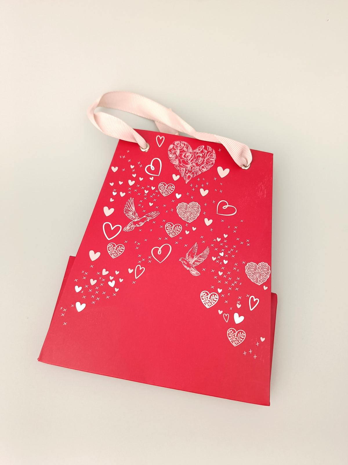 Red Gift Bag – With Hearts