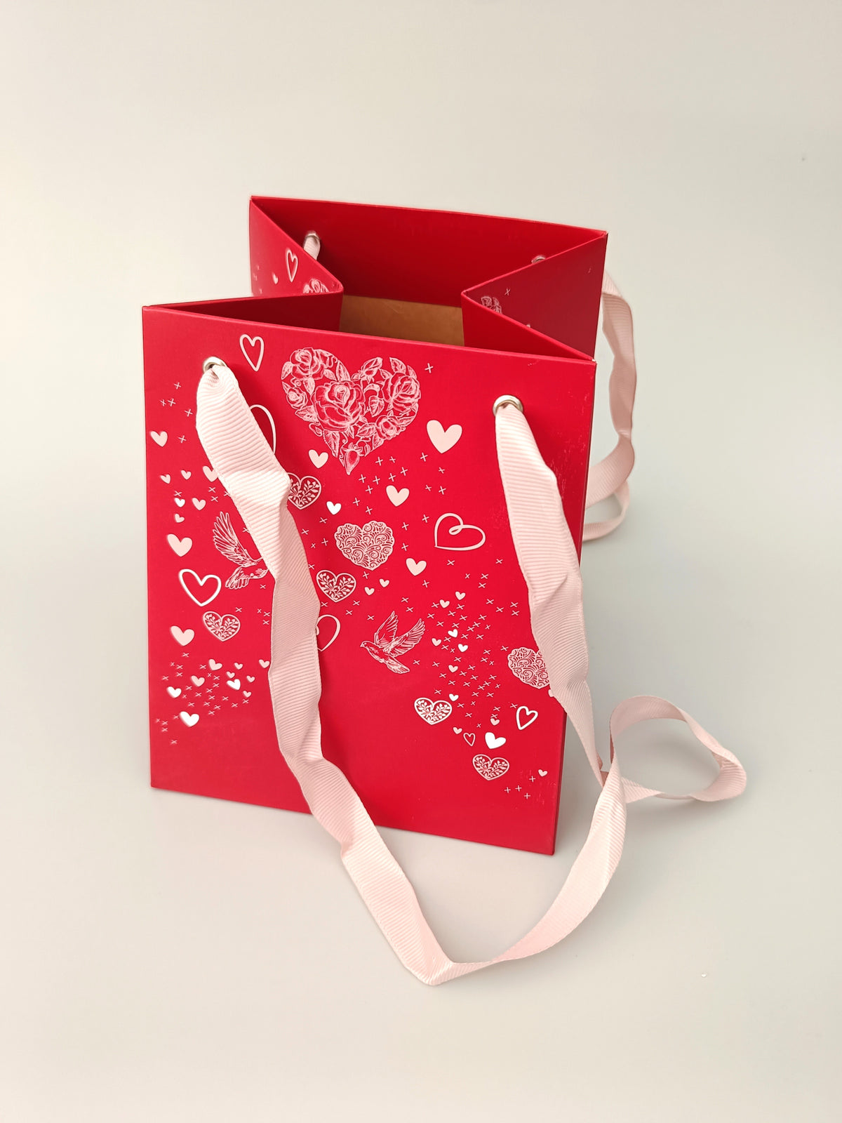 Red Gift Bag – With Hearts